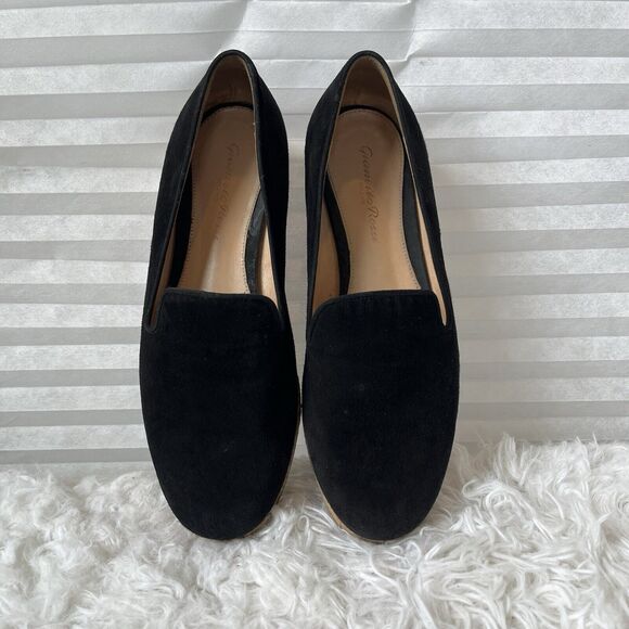 Gianvito Rossi Black Suede Slip On Shoes small platform size IT 36/US 6 - Picture 2 of 9